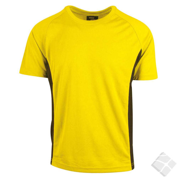 T-skjorte ProDry Wembley B, gul/sort