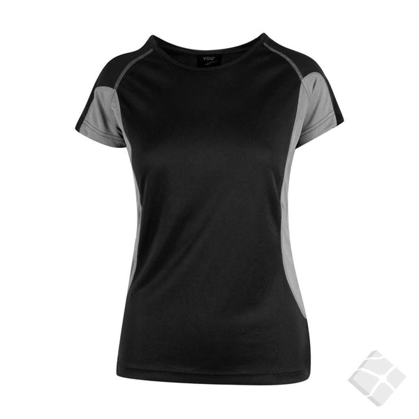 T-skjorte ProDry - Rosario, sort/grå