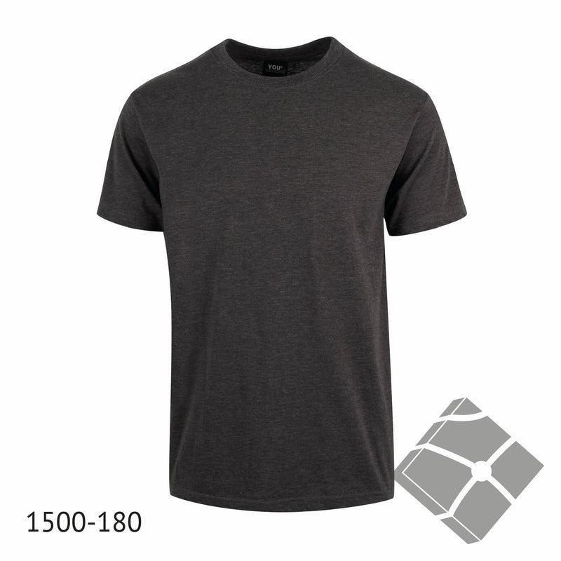 25 stk T-skjorte med bryst logo, koksgrå