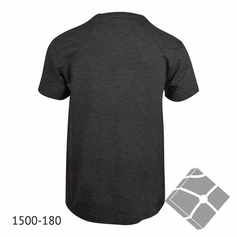 25 stk T-skjorte med bryst logo, koksgrå