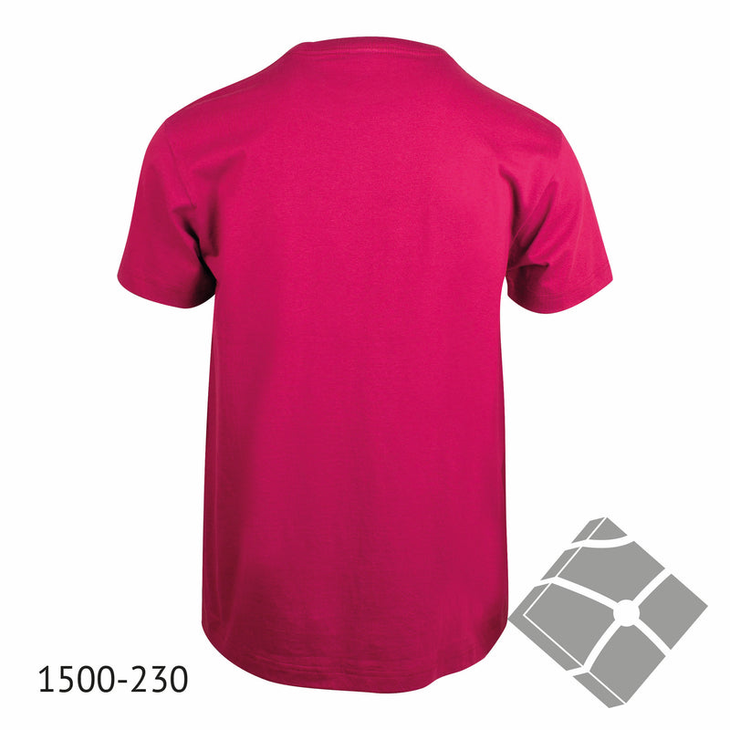 25 stk T-skjorte med bryst logo, raspberry