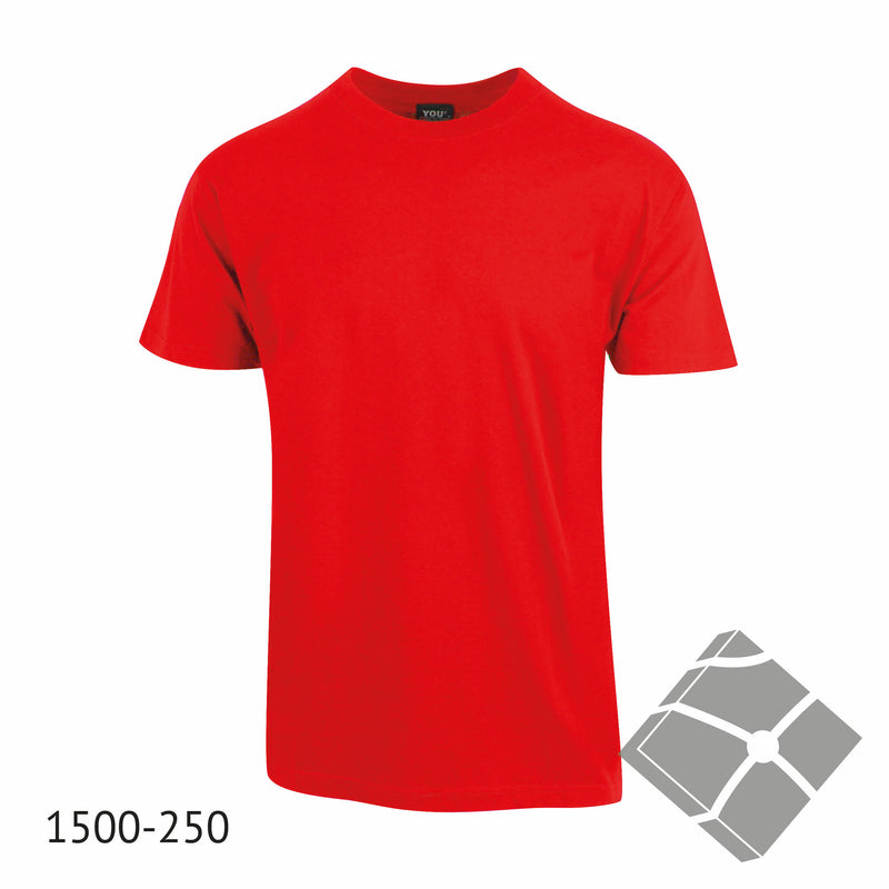 25 stk T-skjorte med bryst logo, rød