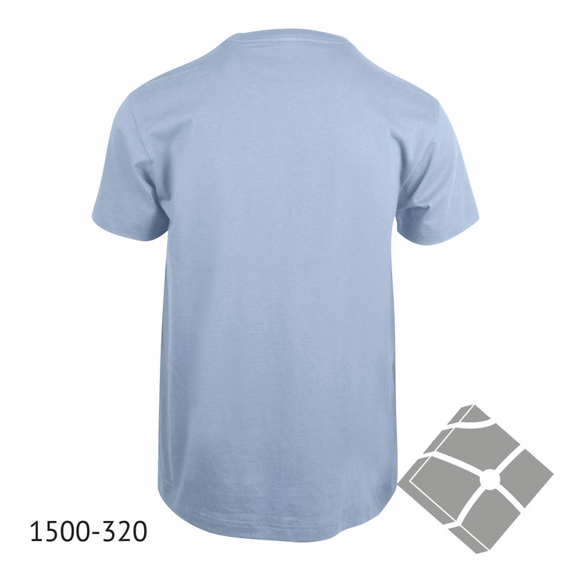 25 stk T-skjorte med bryst logo, lys blå