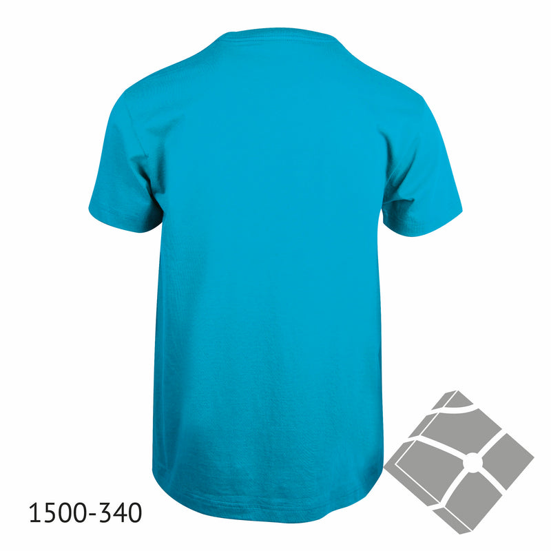 25 stk T-skjorte med bryst logo, turkis