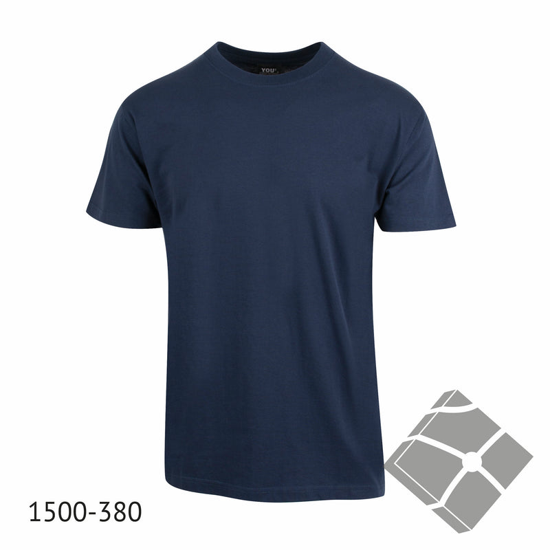 25 stk T-skjorte med bryst logo, marine