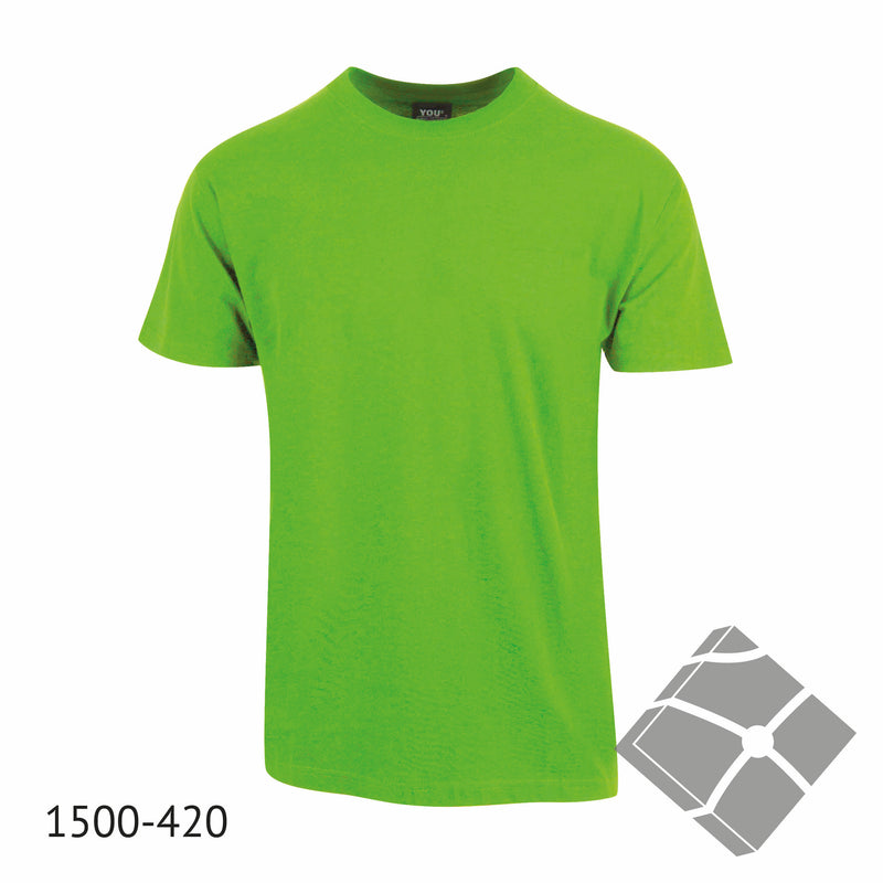 25 stk T-skjorte med bryst logo, limegrønn