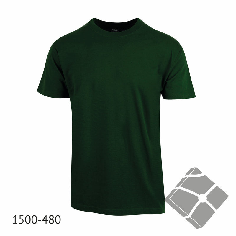 25 stk T-skjorte med bryst logo, flaskegrønn