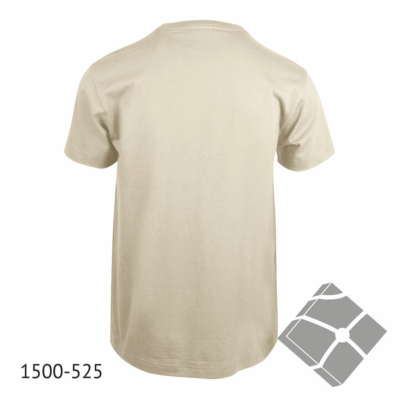 25 stk T-skjorte med bryst logo, sand
