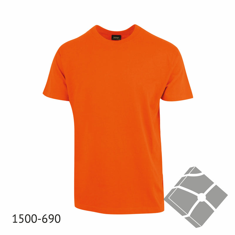 25 stk T-skjorte med bryst logo, orange