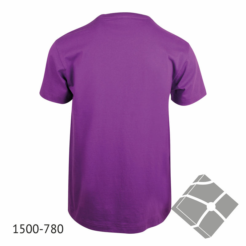 25 stk T-skjorte med bryst logo, lilla