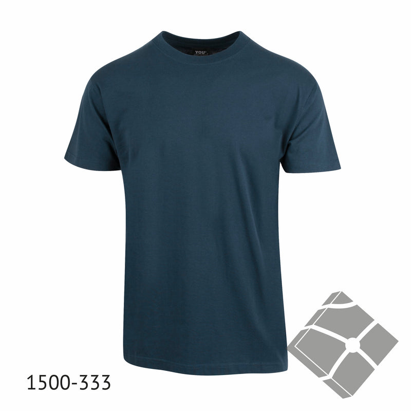 25 stk T-skjorte med bryst logo, petrol blue