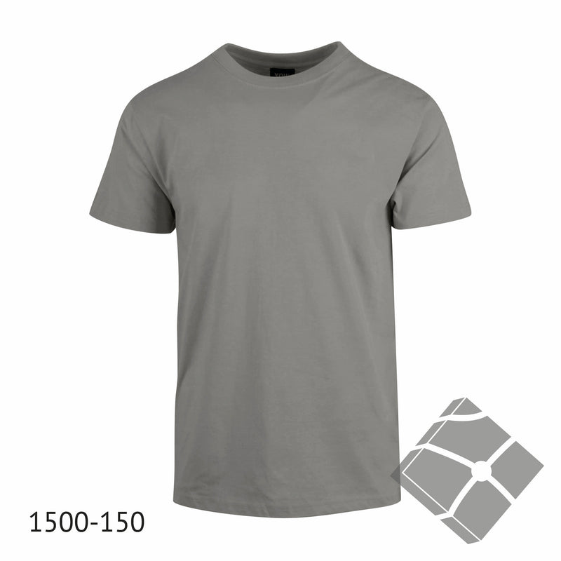 25 stk T-skjorte med bryst logo, grå
