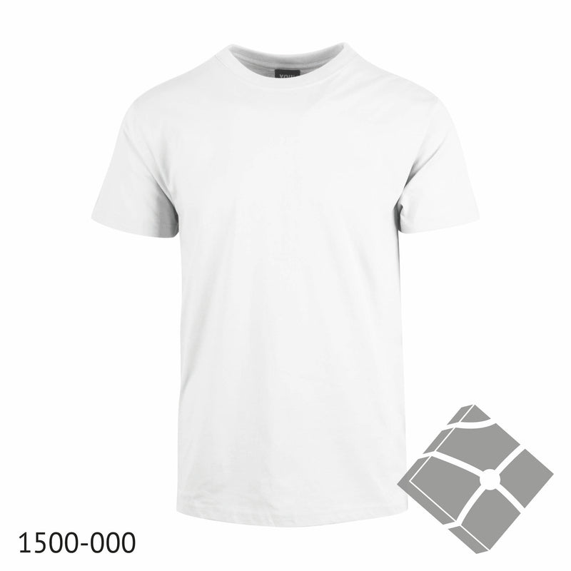 25 stk T-skjorte med bryst logo, hvit