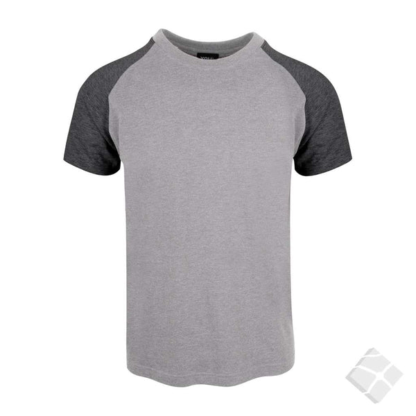 T-skjorte raglan, grå/koksgrå