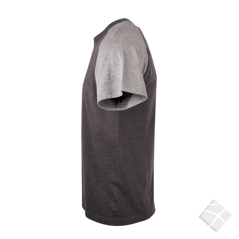 T-skjorte raglan, koksgrå/grå