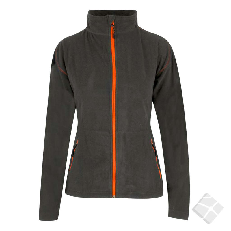 Microfleece jakke til dame Rondane, karbon/orange