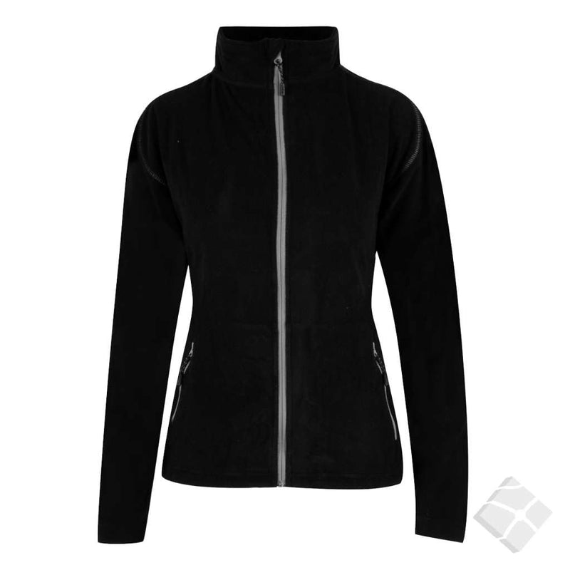 Microfleece jakke til dame Rondane, sort/grå