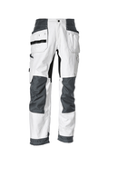 Malerbukse med stretch, hvit