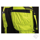 Arbeidsbukse med stretch KL2, safety gul/sort