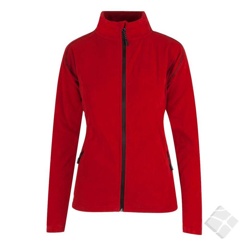 Microfleece jakke til dame Rondane, mørk rød/sort