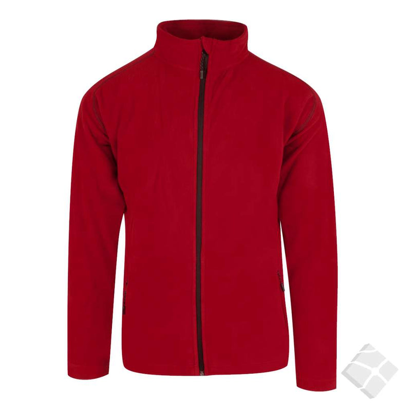 Microfleece jakke Gausta, mørk rød/sort