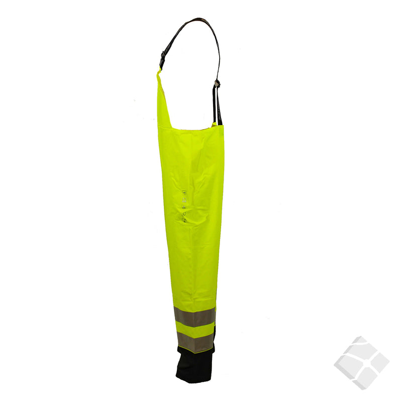 Regnbukse HIghVis PU, safety gul/marine