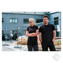 Poloskjorte i unisex Benidorm, rød/hvit