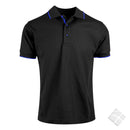 Poloskjorte i unisex Benidorm, sort/kornblå