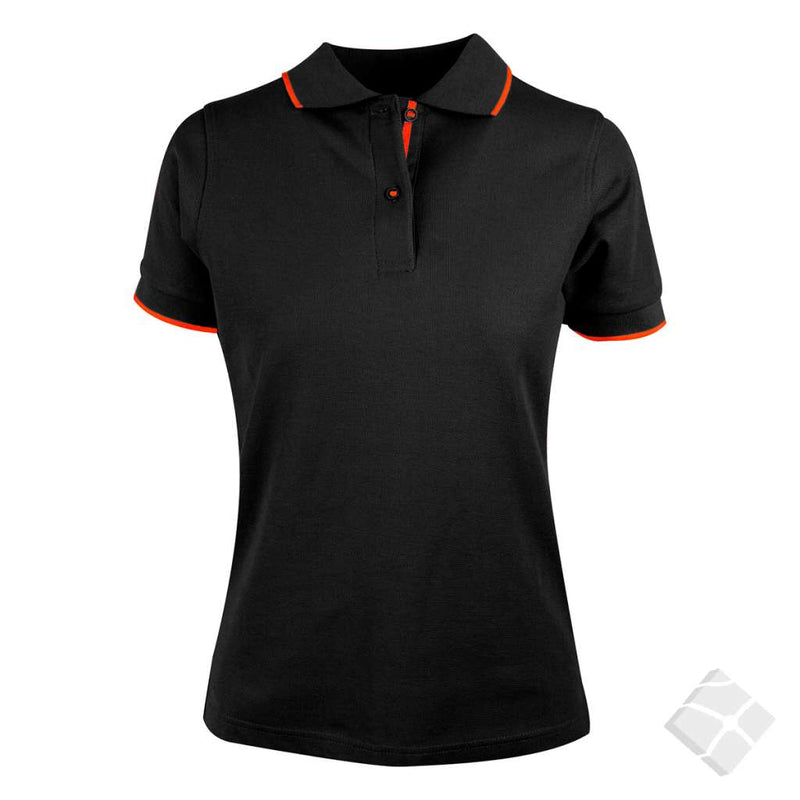 Poloskjorte til dame - Altea, sort/orange
