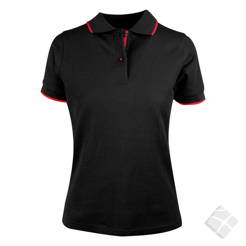 Poloskjorte til dame - Altea, sort/rød