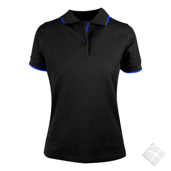 Poloskjorte til dame - Altea, sort/kornblå