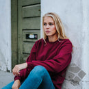 Klassisk collegegenser, flaskegrønn