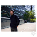 Hettegenser Harlem, marine/gråmelert