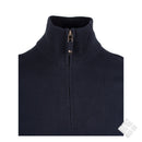 Finstrikket pullover ZIP Michigan, marine