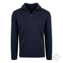 Finstrikket pullover ZIP Michigan, marine