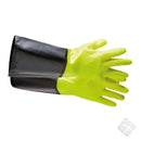 Fiskerihanske Vega Grip m/granulert grep, sort/gul