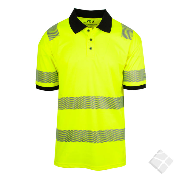 Poloskjorte i synlighet ProDry KL.2, safety gul