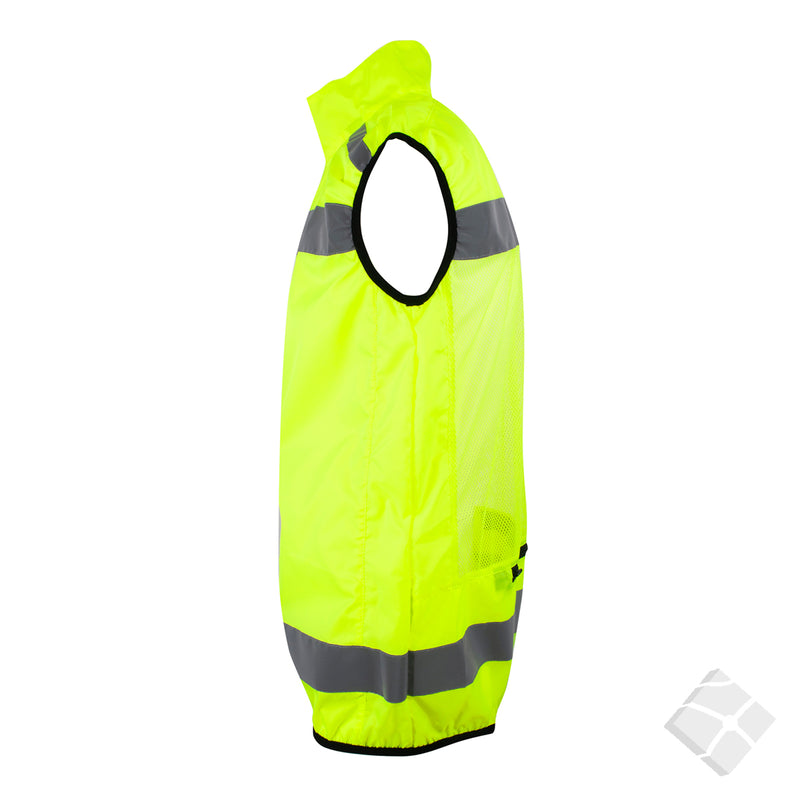 Løpe-/treningsvest i resirkulert polyester, Safety gul