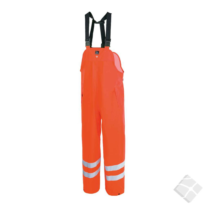 Regnbukse i slitesterk PU, KL.2 - Safety Orange