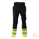 Drevsjø håndverkerbukse, sort/gul