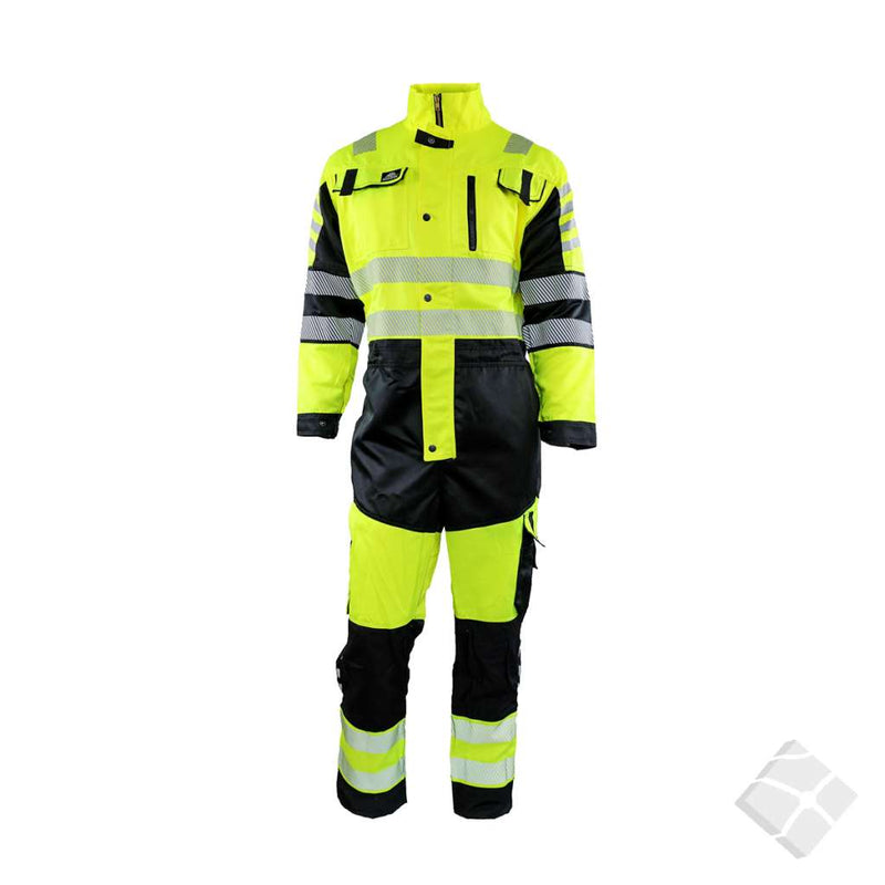 Kjeledress i synlighet KL. 3, safety gul/sort