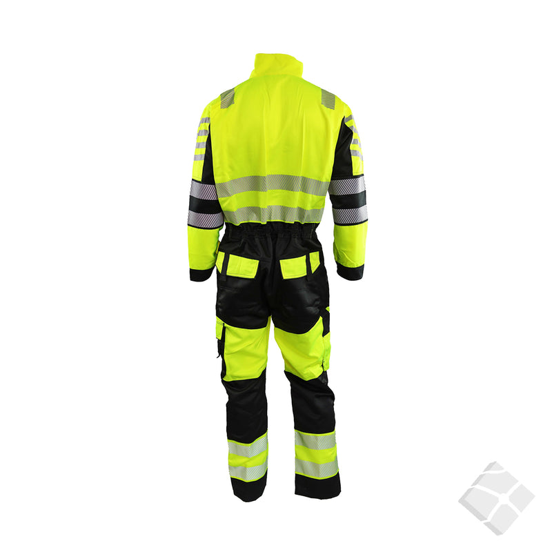 Kjeledress i synlighet KL. 3, safety gul/sort