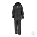 Regntøysett til dame PU, sort