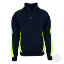 Genser med Zip - PRO serie, marine/safety gul