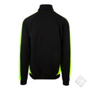 Genser med Zip - PRO serie, sort/safety gul