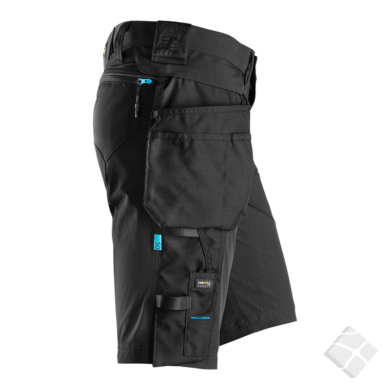 Shorts+ LiteWork med stretch & HL, sort