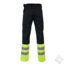Arbeidsbukse Dokka  High-Vis KL1, sort/safety gul