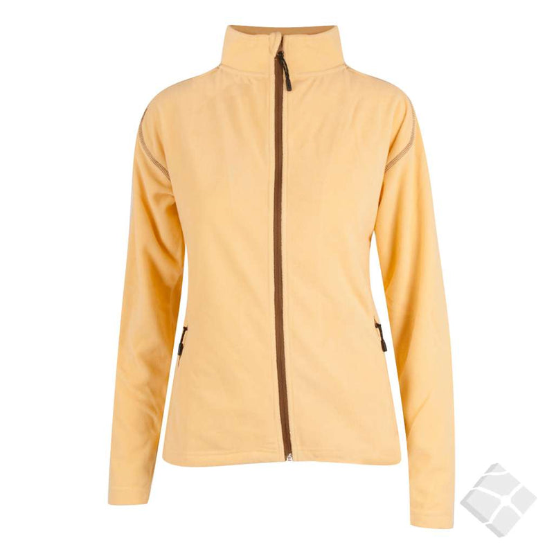 Microfleece jakke til dame Rondane, lys gul/brun