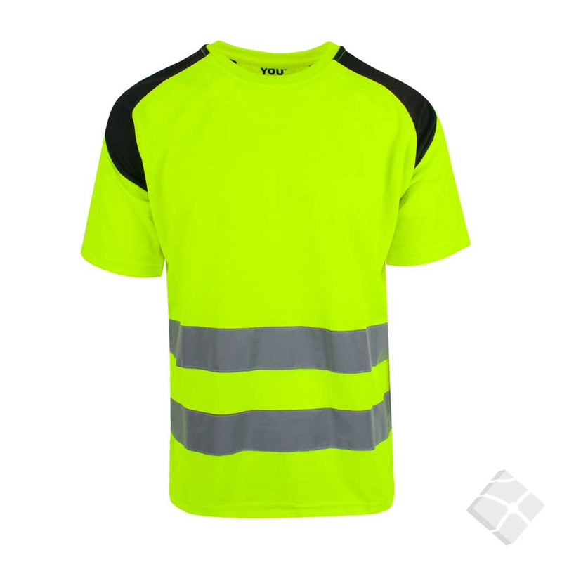 Synlighet t-skjorte Karlstad KL. 2, safety gul