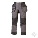 Håndverkerbukser med stretchpartier, grå